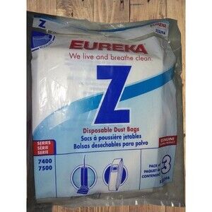 Eureka Style Z 7400 7500 Series Disposable Dust Bags 52339A 1 pack of 3 Bags